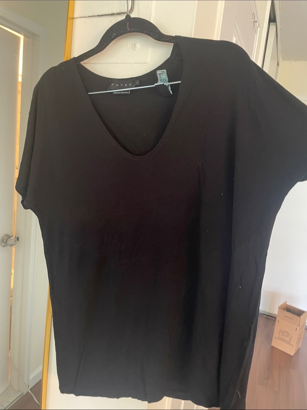 Hatch Black V-Neck Short Sleeve Tee